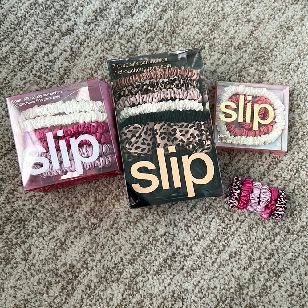 NEW slip silk hair ties set